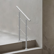 Handrails for Outdoor Steps, 31.5in Length 2 Crossbars Stair Hand Rail Kit, Transitional Stainless Steel V952-BXGSLZFS80CMSOHDTV0