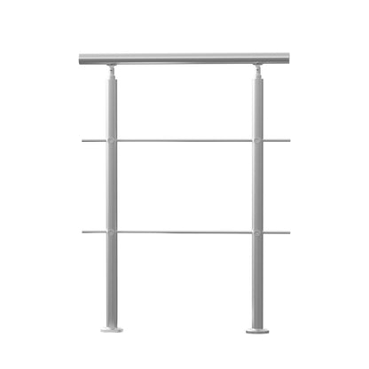Handrails for Outdoor Steps, 31.5in Length 2 Crossbars Stair Hand Rail Kit, Transitional Stainless Steel V952-BXGSLZFS80CMSOHDTV0