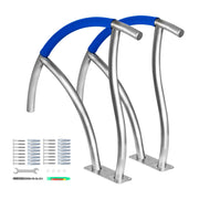 Pool Handrail, 30" x 30" Swimming Pool Stair Rail, 2 PCs Stainless Steel Stair Pool Hand Rail Rated 375lbs V952-BXGY30X302PCSXI6UV0