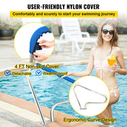 Pool Rail 48x36 Pool Railing 304 Stainless Steel 250LBS Load Capacity Silver Rustproof Pool Handrail V952-BXGYCFS3W48X36YC1V0