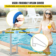 Pool Rail 55x32 Pool Railing 304 Stainless Steel 250LBS Load Capacity Silver Rustproof Pool Handrail V952-BXGYCFS4W55X32YC1V0