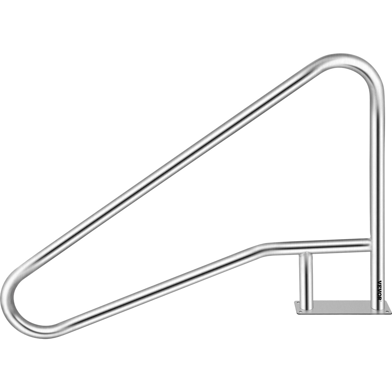Pool Rail 55x32 Pool Railing 304 Stainless Steel 250LBS Load Capacity Silver Rustproof Pool Handrail V952-BXGYCFS4W55X32YC1V0