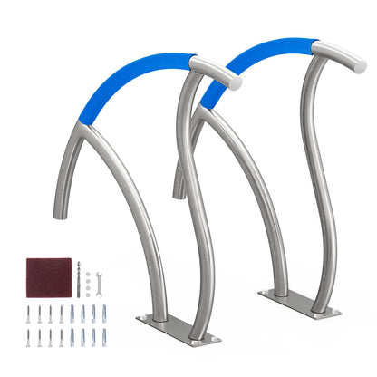 Pool Handrail 2 PCS 30x30in Stainless Steel with Base Plate for Spas V952-BXGYCFSDDB30FQ827V0