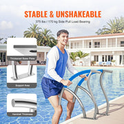 Pool Handrail 2 PCS 30x30in Stainless Steel with Base Plate for Spas V952-BXGYCFSDDB30FQ827V0