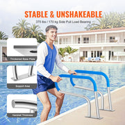 Pool Handrail, 32 x 23 inch Pool Railing, Stainless Steel with Base Plate for Indoor/Outdoor Pools,Swimming V952-BXGYCFSDDB32ODJT3V0