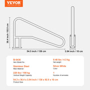 Pool Handrail 54 x 36 inch Stainless Steel with Base Plate for Spas V952-BXGYCFSDDB54RAPOLV0