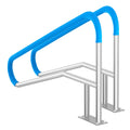 Pool Handrail 2 PCS 55 x 32 inch Stainless Steel with Base Plate for Spas V952-BXGYCFSDDB55R33SQV0