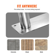 Pool Handrail 2 PCS 55 x 32 inch Stainless Steel with Base Plate for Spas V952-BXGYCFSDDB55R33SQV0