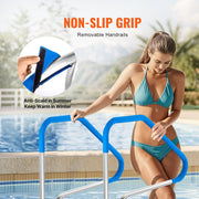Pool Handrail 46 x 37 inch Stainless Steel (Pre-built) for Indoor/Outdoor V952-BXGYCFSYM4632HFCOV0