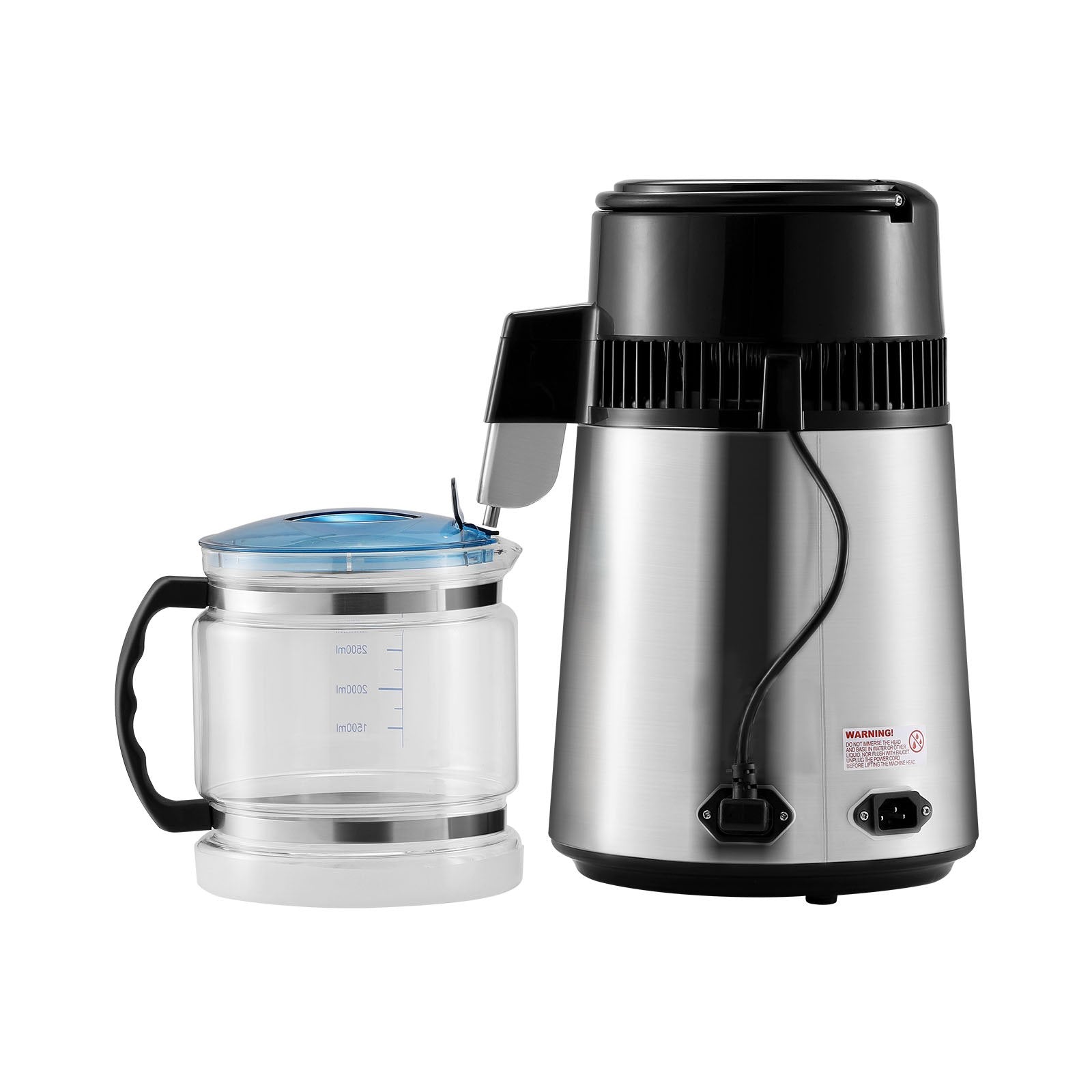 Water Distiller, 4L 1.05 Gallon Pure Water Purifier Filter For Home Countertop, 750W Distilled Water Maker, V952-BXGZLSJYS4LD2TK5LV3