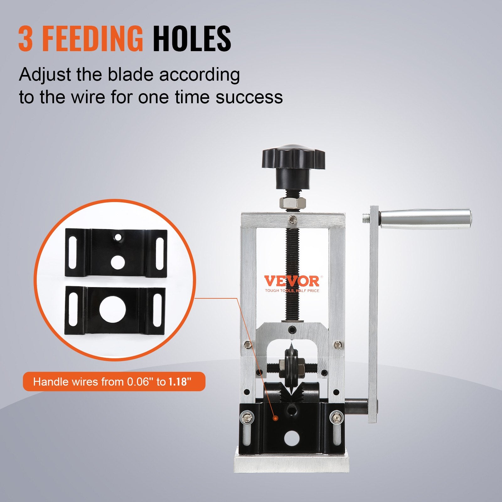 Manual Wire Stripping Machine, 0.06''-0.98'' Copper Stripper with Hand Crank or Drill Powered, Visible V952-BXJYSS11525MMZ4Z6V0
