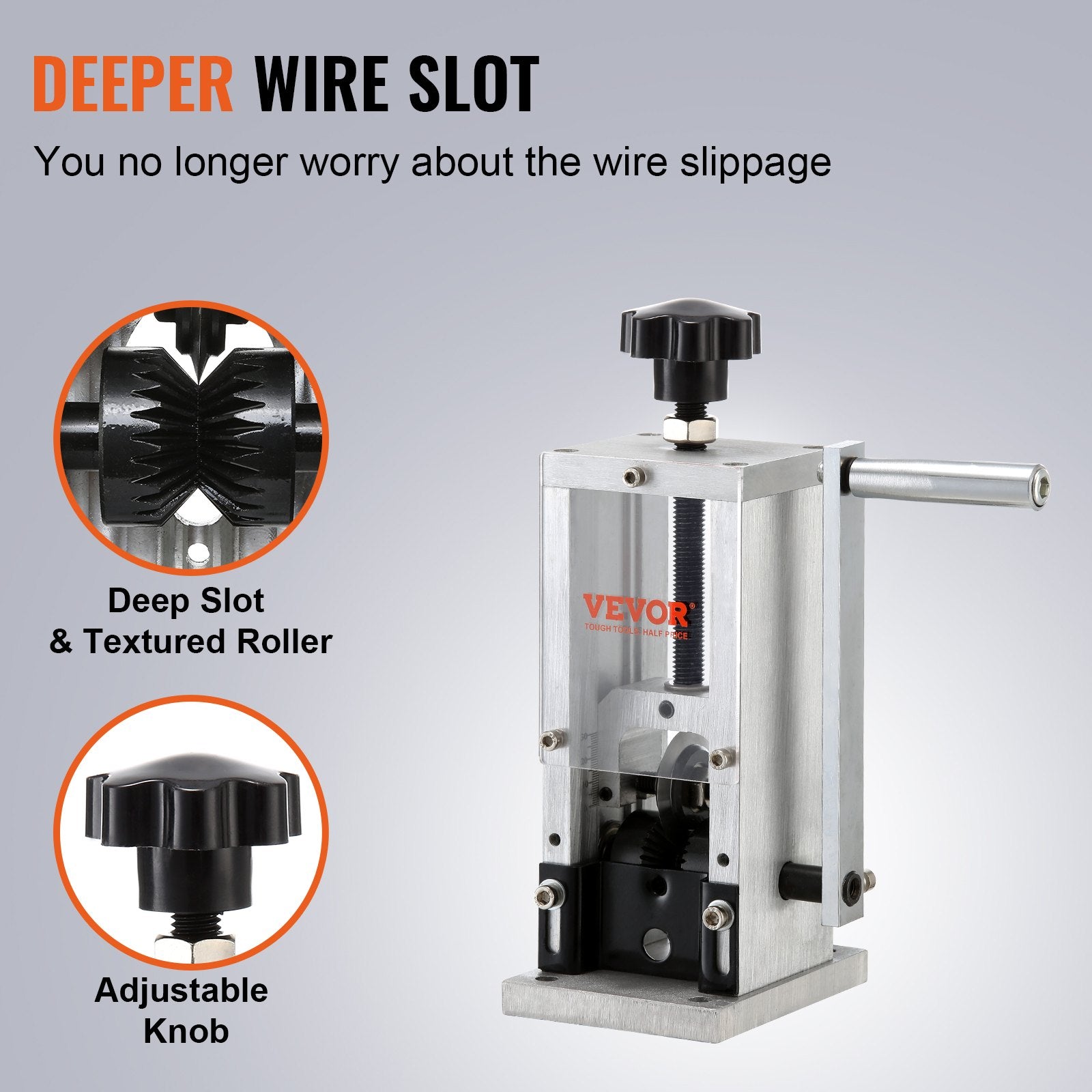 Manual Wire Stripping Machine, 0.06''-0.98'' Copper Stripper with Hand Crank or Drill Powered, Visible V952-BXJYSS11525MMZ4Z6V0