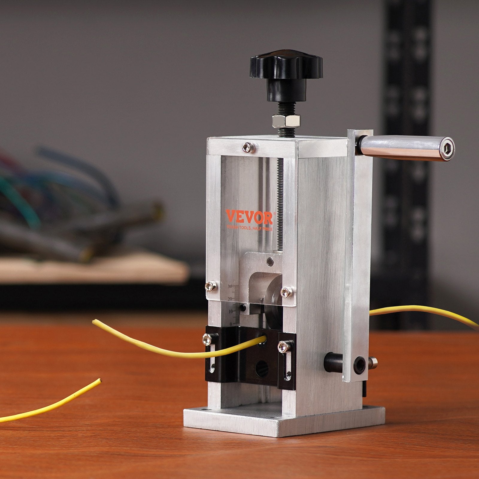 Manual Wire Stripping Machine, 0.06''-0.98'' Copper Stripper with Hand Crank or Drill Powered, Visible V952-BXJYSS11525MMZ4Z6V0