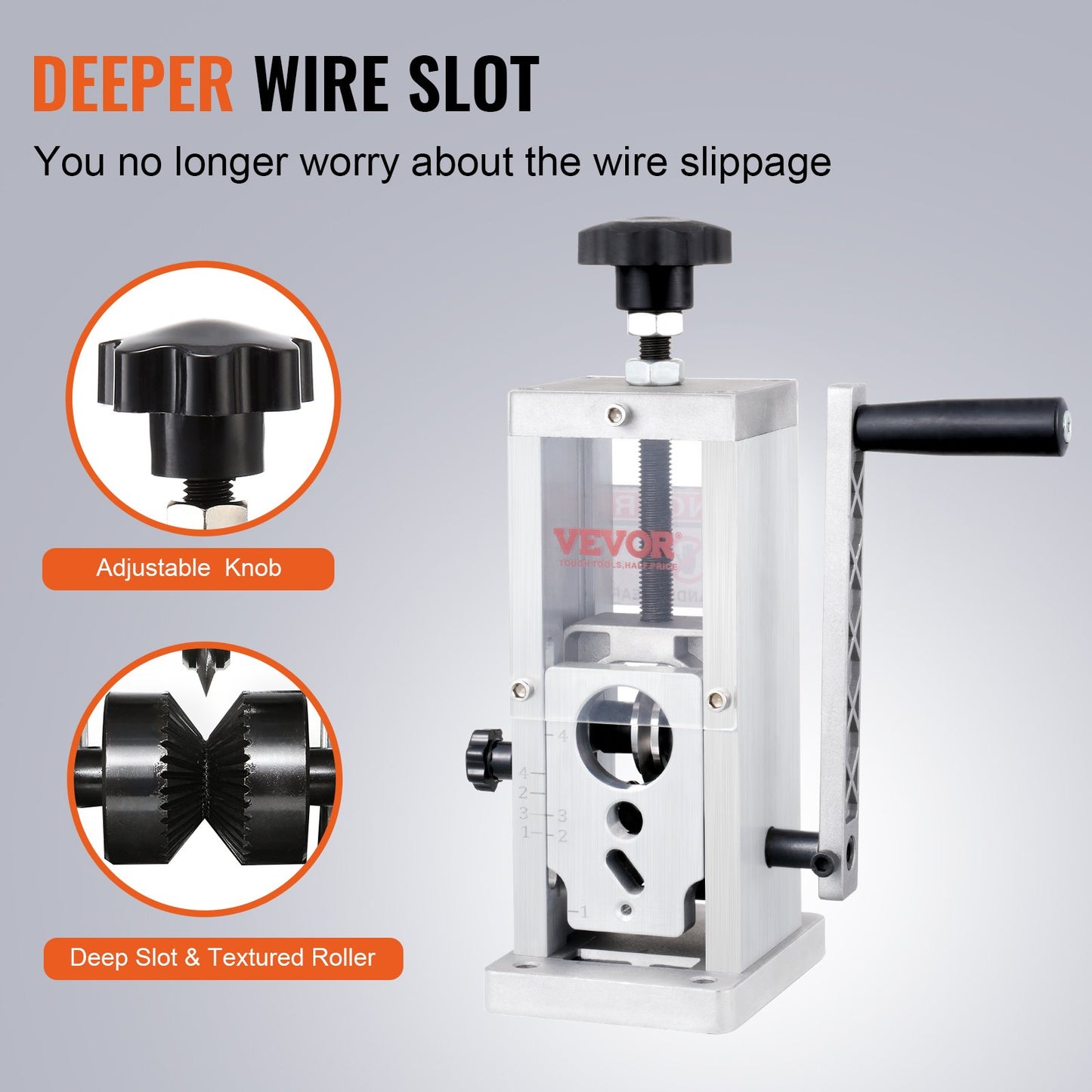 Manual Wire Stripping Machine, 0.06''-1.5'' Copper Stripper with Hand Crank or Drill Powered, Visible V952-BXJYSS11538MMUD21V0