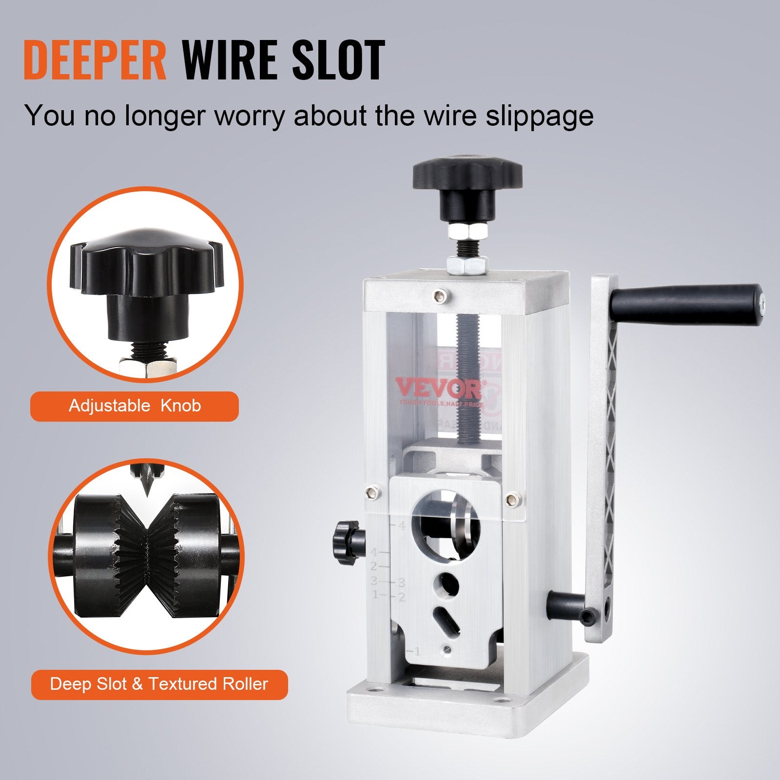 Manual Wire Stripping Machine, 0.06''-1.5'' Copper Stripper with Hand Crank or Drill Powered, Visible V952-BXJYSS11538MMUD21V0