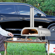 Pizza Oven Outdoor, 12" Pellet Pizza Oven, Portable Pizza-Stove with Built-in Thermometer, Wood Fired V952-BXPSLDNZWDJBYMH4A001V0