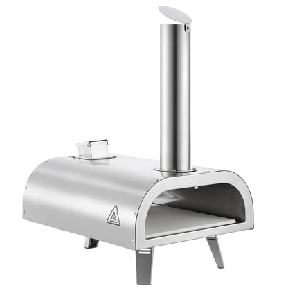 Pizza Oven Outdoor, 12" Pellet Pizza Oven, Portable Pizza-Stove with Built-in Thermometer, Wood Fired V952-BXPSLDNZWDJBYMH4A001V0