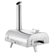 Pizza Oven Outdoor, 12" Pellet Pizza Oven, Portable Pizza-Stove with Built-in Thermometer, Wood Fired V952-BXPSLDNZWDJBYMH4A001V0