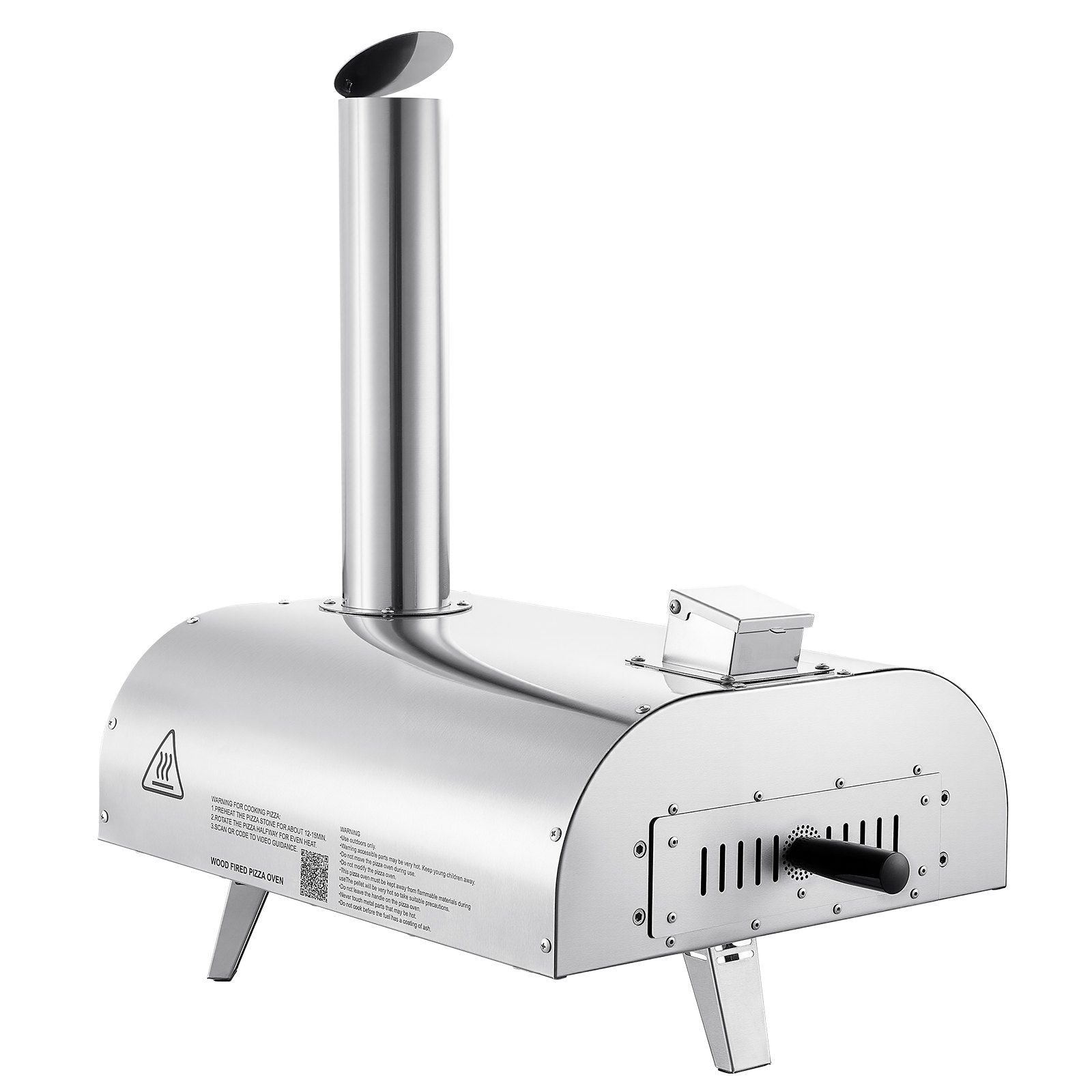 Pizza Oven Outdoor, 12" Pellet Pizza Oven, Portable Pizza-Stove with Built-in Thermometer, Wood Fired V952-BXPSLDNZWDJBYMH4A001V0