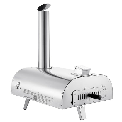 Pizza Oven Outdoor, 12" Pellet Pizza Oven, Portable Pizza-Stove with Built-in Thermometer, Wood Fired V952-BXPSLDNZWDJBYMH4A001V0