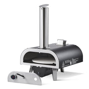 Outdoor Pizza Oven, 12 in Wood Fired Pizza Ovens, Pellet Pizza-Stove with Thermometer & Electric Rotation, V952-BXPSLDNZWDJPCLPZU001V9
