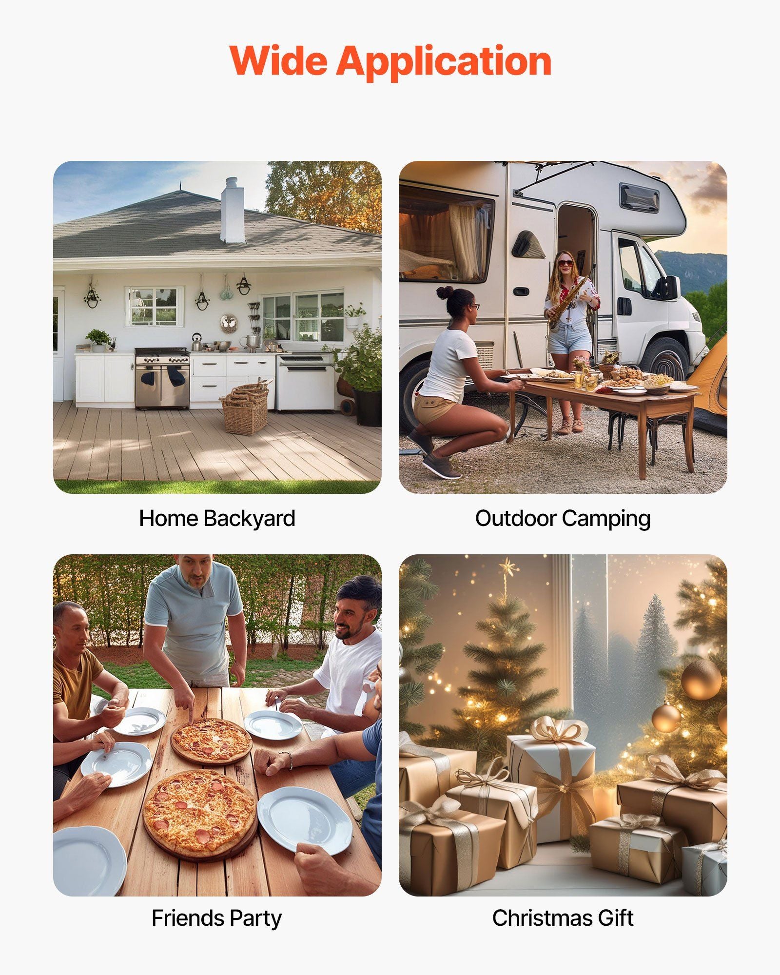 Outdoor Pizza Oven, 12 in Wood Fired Pizza Ovens, Pellet Pizza-Stove with Thermometer & Electric Rotation, V952-BXPSLDNZWDJPCLPZU001V9
