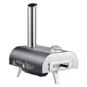 Outdoor Pizza Oven, 12 in Wood Fired Pizza Ovens, Pellet Pizza-Stove with Thermometer & Electric Rotation, V952-BXPSLDNZWDJPCLPZU001V9