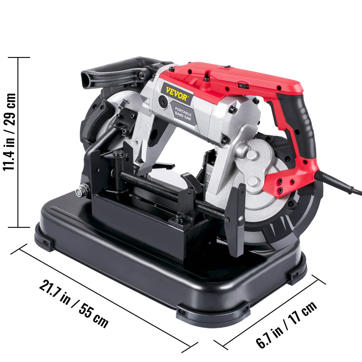 Portable Band Saw,with Removable Alloy Steel Base Cordless Band Saw,127mm Cutting Capacity Hand held Band V952-BXSD5INCH220VT9DGV3