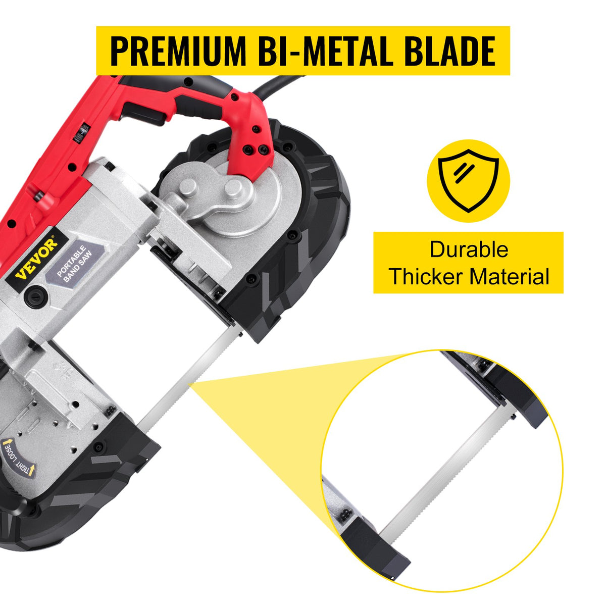 Variable-Speed 127mm Deep Cut Portable Band Saw 220V 10Amp Motor Handheld V952-BXSD5INCH220VTF46V3