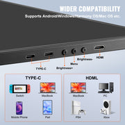 Laptop Screen Extender 14" HD 1080P Portable Monitor for 13"-17" Laptop V952-BXSDNXSQ14YCAKI6CV3