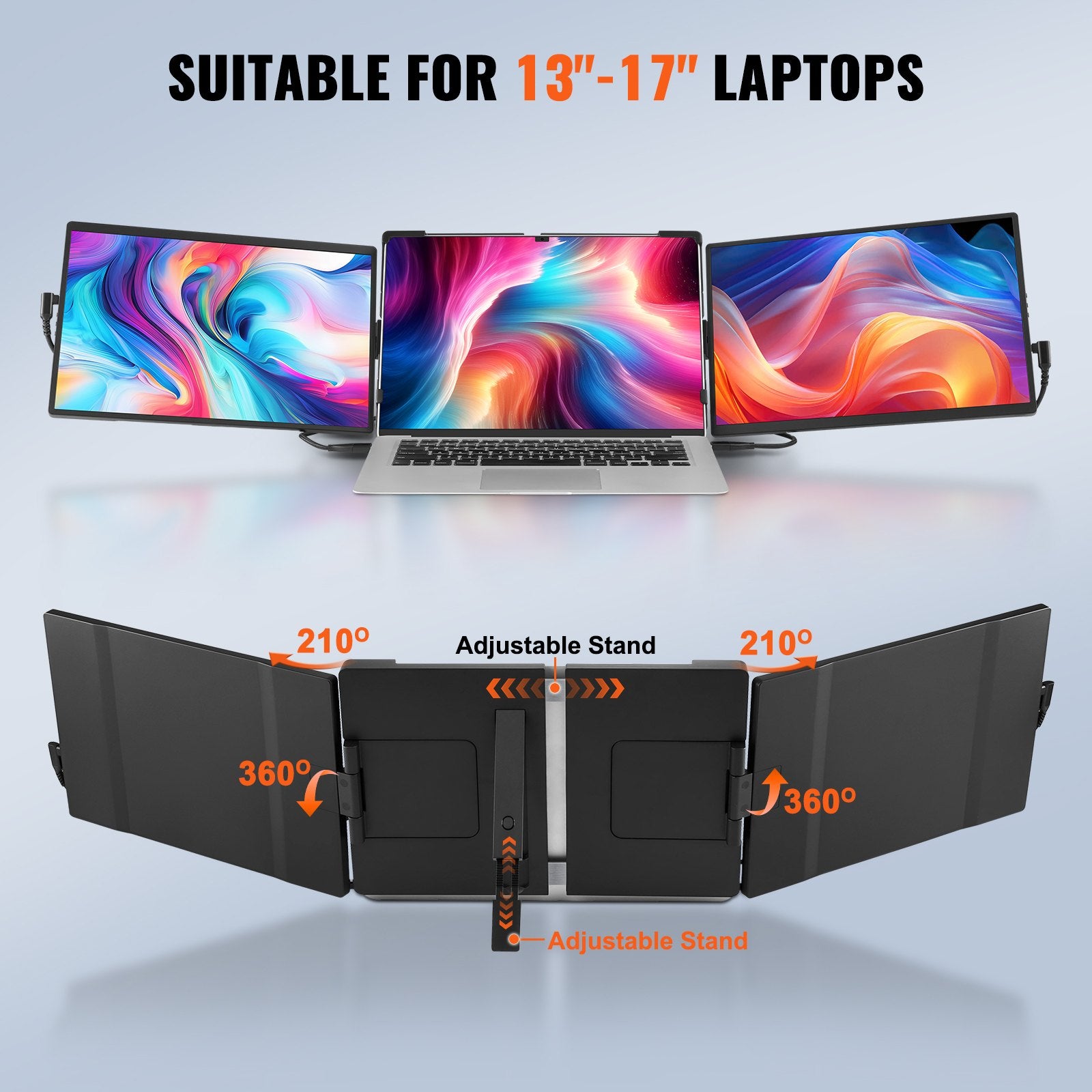 Laptop Screen Extender 14" HD 1080P Portable Monitor for 13"-17" Laptop V952-BXSDNXSQ14YCAKI6CV3