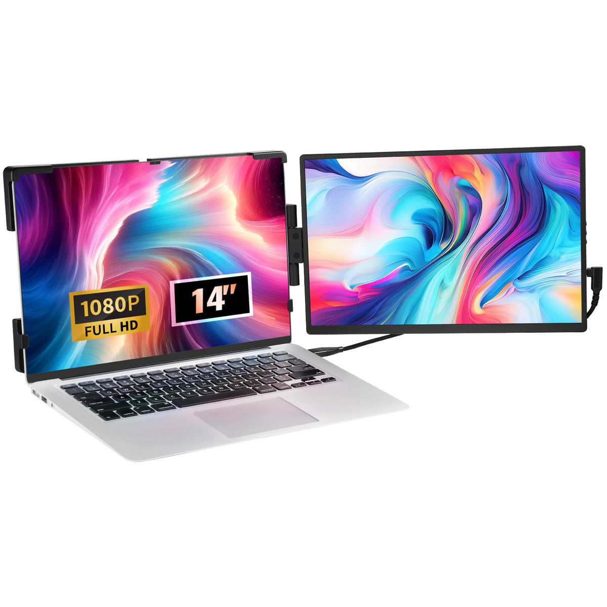 Laptop Screen Extender 14in HD 1080P Portable Monitor for 13"-17" Laptop V952-BXSDNXSQ14YCZA95CV3