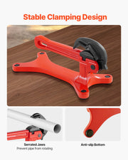 Portable Pipe Vise, Lightweight Aluminum Pipe Vise with 1/8" to 1-1/2" Clamping Capacity, Ideal for Onsite V952-BXSGHQ18112ICTI8XV0