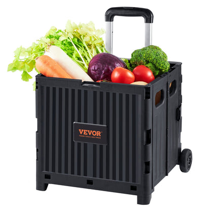 Foldable Utility Cart, 36 kg Load Capacity, Folding Portable Rolling Crate Handcart with Durable Heavy Duty V952-BXSGWCXCZLBD2C7A9V0