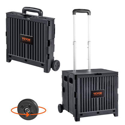 Foldable Utility Cart, 36 kg Load Capacity, Folding Portable Rolling Crate Handcart with Durable Heavy Duty V952-BXSGWCXCZLBD2C7A9V0