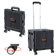 Foldable Utility Cart, 50 kg Load Capacity, Folding Portable Rolling Crate Handcart with Heavy Duty V952-BXSGWCZCZLDW44U3WV0