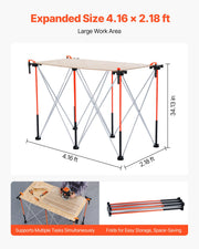 Portable Folding Workstand 1267 x 665 mm Collapsible Work Stand 1135 kg V952-BXSGZTPPSL4FAB6G7001V0