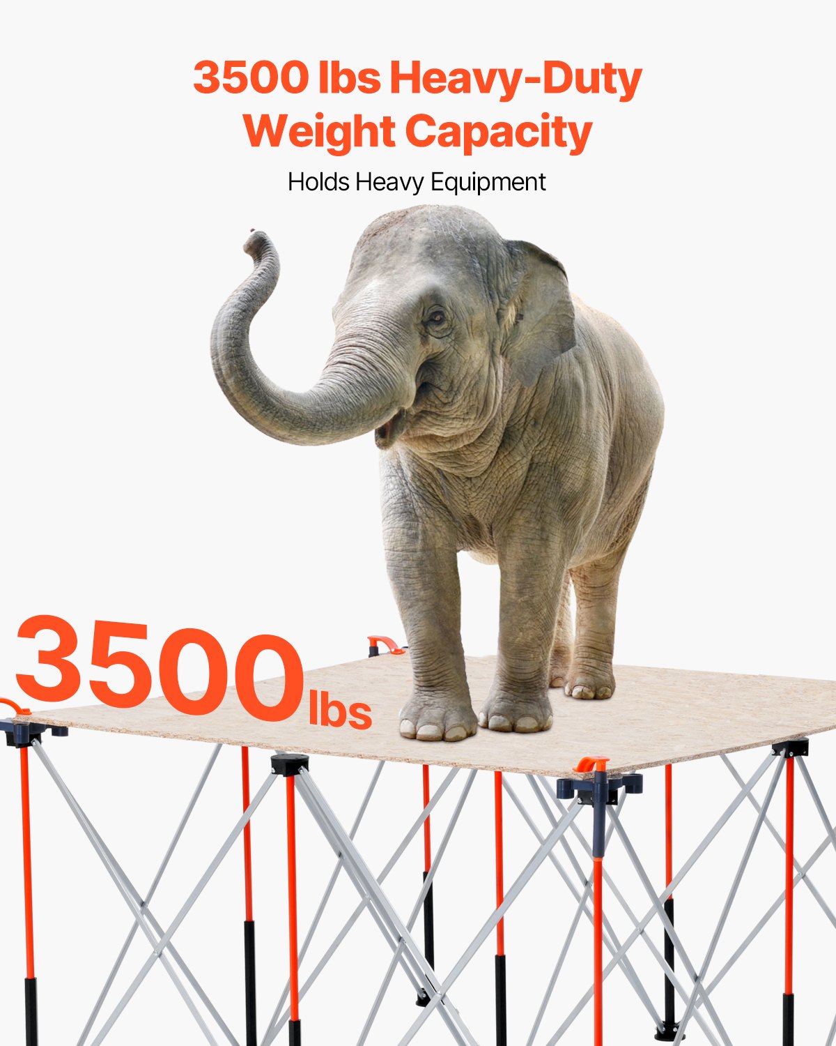 Portable Folding Workstand, 1264 x 1264 mm Collapsible Workbench, 1589 kg Weight Capacity, No Assembly V952-BXSGZTPPSL4FOJFJN001V0