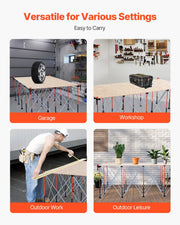 Portable Folding Workstand 2455 x 1260 mm Collapsible Work Stand 2724 kg V952-BXSGZTPPSL8FZHE0J001V0