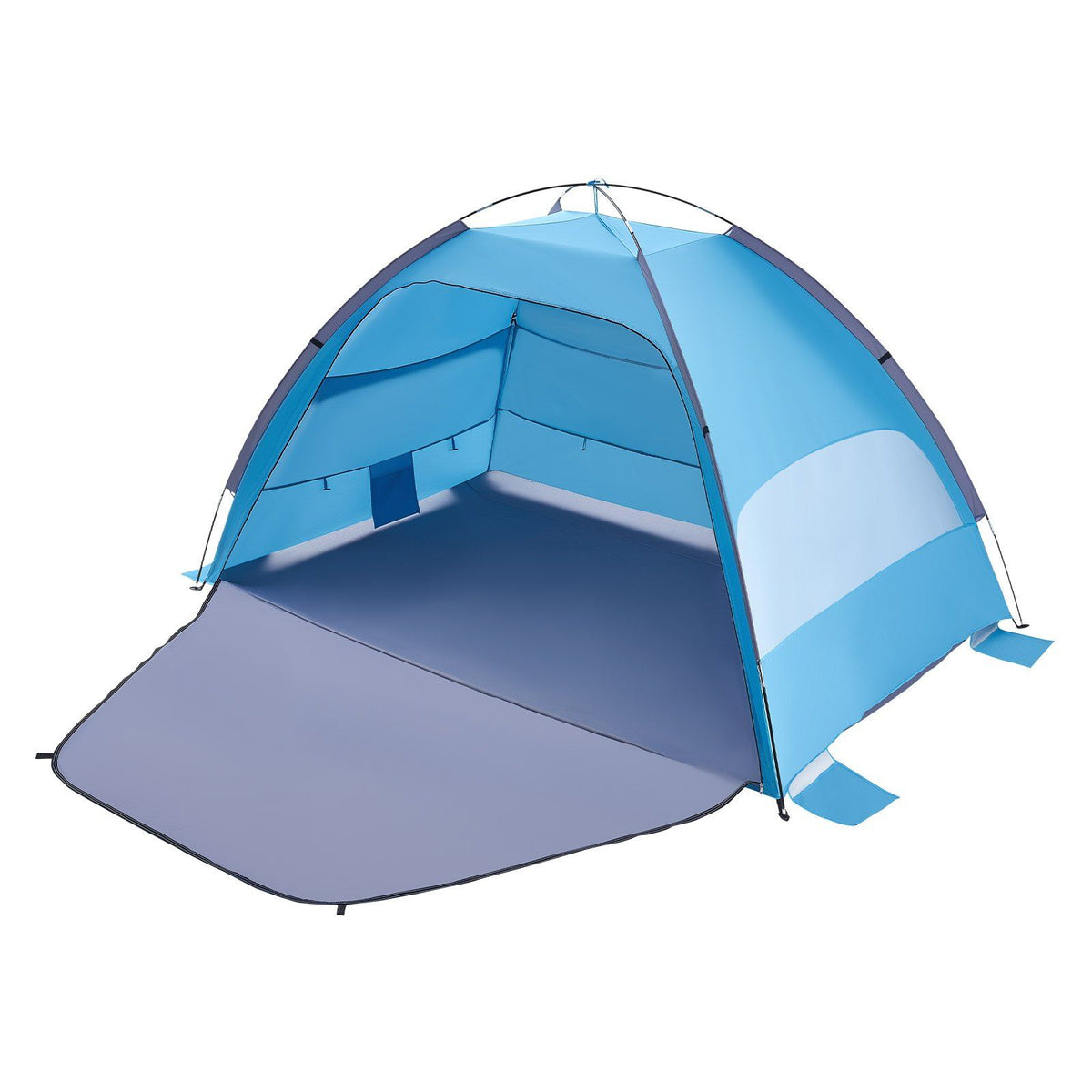 Beach Tent Sun Shelter for 4 Person, UPF 50+ Protection, Portable Sun Shade Canopy with Carrying Bag & Sand V952-BXSHTZPDBJC4MORNX001V0