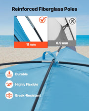 Beach Tent Sun Shelter for 6 Person, UPF 50+ Protection, Portable Sun Shade Canopy with Carrying Bag & Sand V952-BXSHTZPDBJC6IOET9001V0