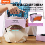 Hat Press Machine Mini Hat Heat Press for Caps 5.9x3.15 inch Plate Purple V952-BXSKMJBJMINIB06CLV3