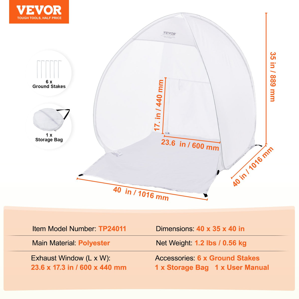 Spray Paint Shelter Portable Spray Paint Tent Booth 3.3 x 2.9 x 3.3ft Pop Up V952-BXSPQ403540IN6EZVV0