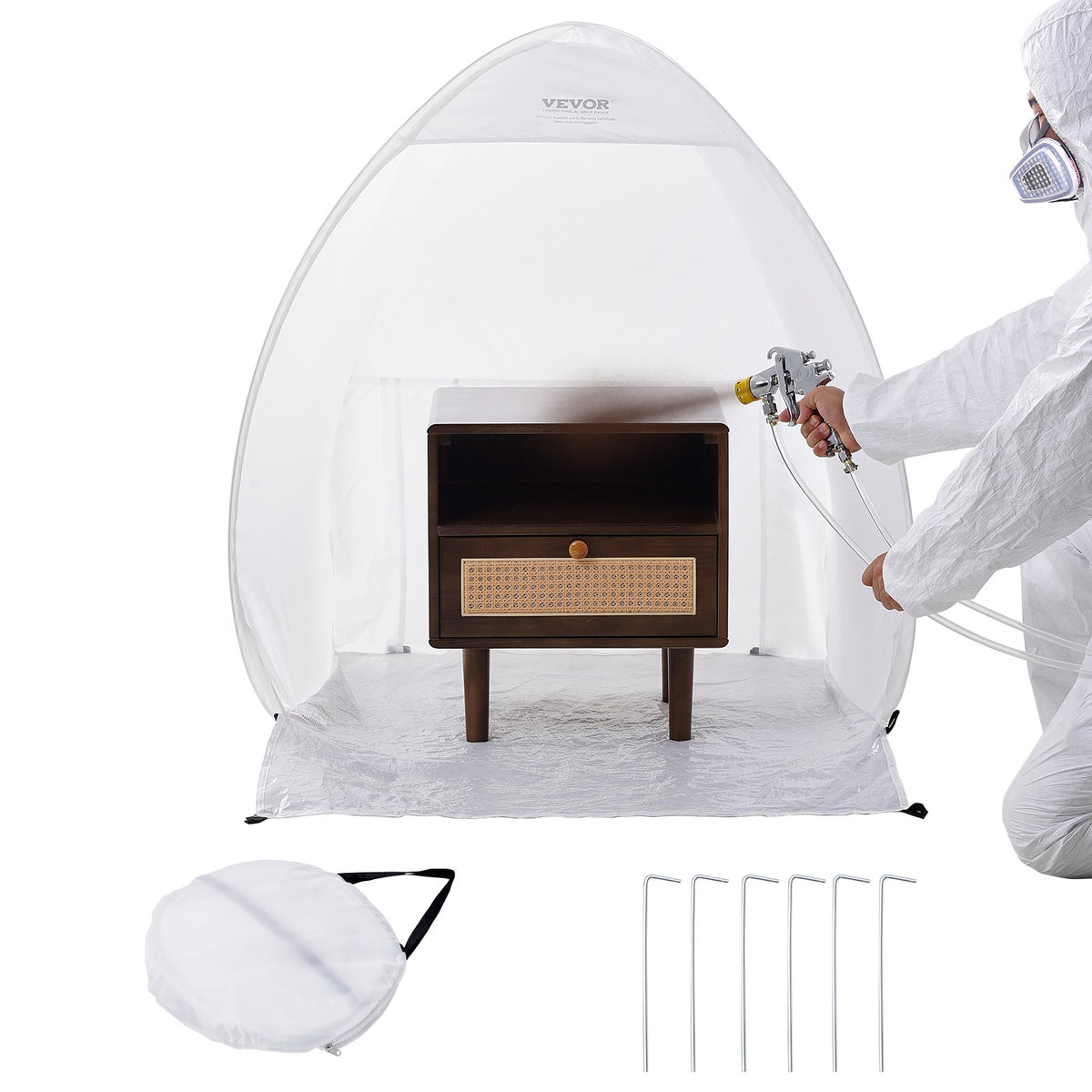 Spray Paint Shelter Portable Spray Paint Tent Booth 3.3 x 2.9 x 3.3ft Pop Up V952-BXSPQ403540IN6EZVV0