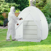 Spray Paint Shelter, 60 x 60 x 70 in Pop-Up Portable Spray Paint Tent with Built-In Floor, Exhaust Window and V952-BXSPQ606070INA0UEV0