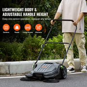 Walk-behind Hand Push Floor Sweeper 25.6" Width 5 Gallon Waste Container V952-BXSQSC55JL26E5I64V0