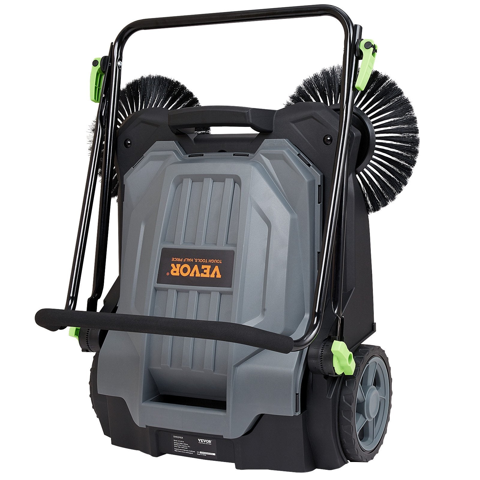 Walk-behind Hand Push Floor Sweeper 25.6" Width 5 Gallon Waste Container V952-BXSQSC55JL26E5I64V0