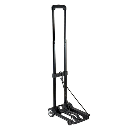 Folding Hand Truck, 49.9 kg Load Capacity, Collapsible Luggage Cart with 2 Wheels & 1 Elastic Rope, Utility V952-BXSTHCHS2G11BKSTN001V0