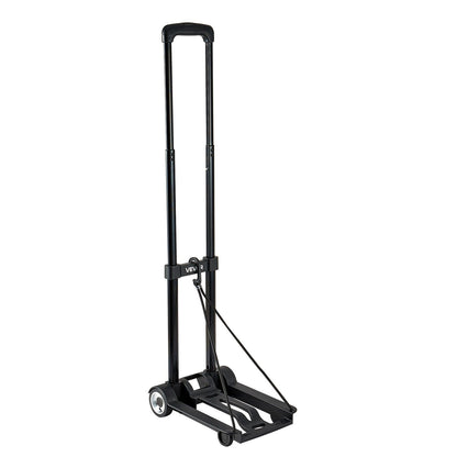 Folding Hand Truck, 49.9 kg Load Capacity, Collapsible Luggage Cart with 2 Wheels & 1 Elastic Rope, Utility V952-BXSTHCHS2G11BKSTN001V0