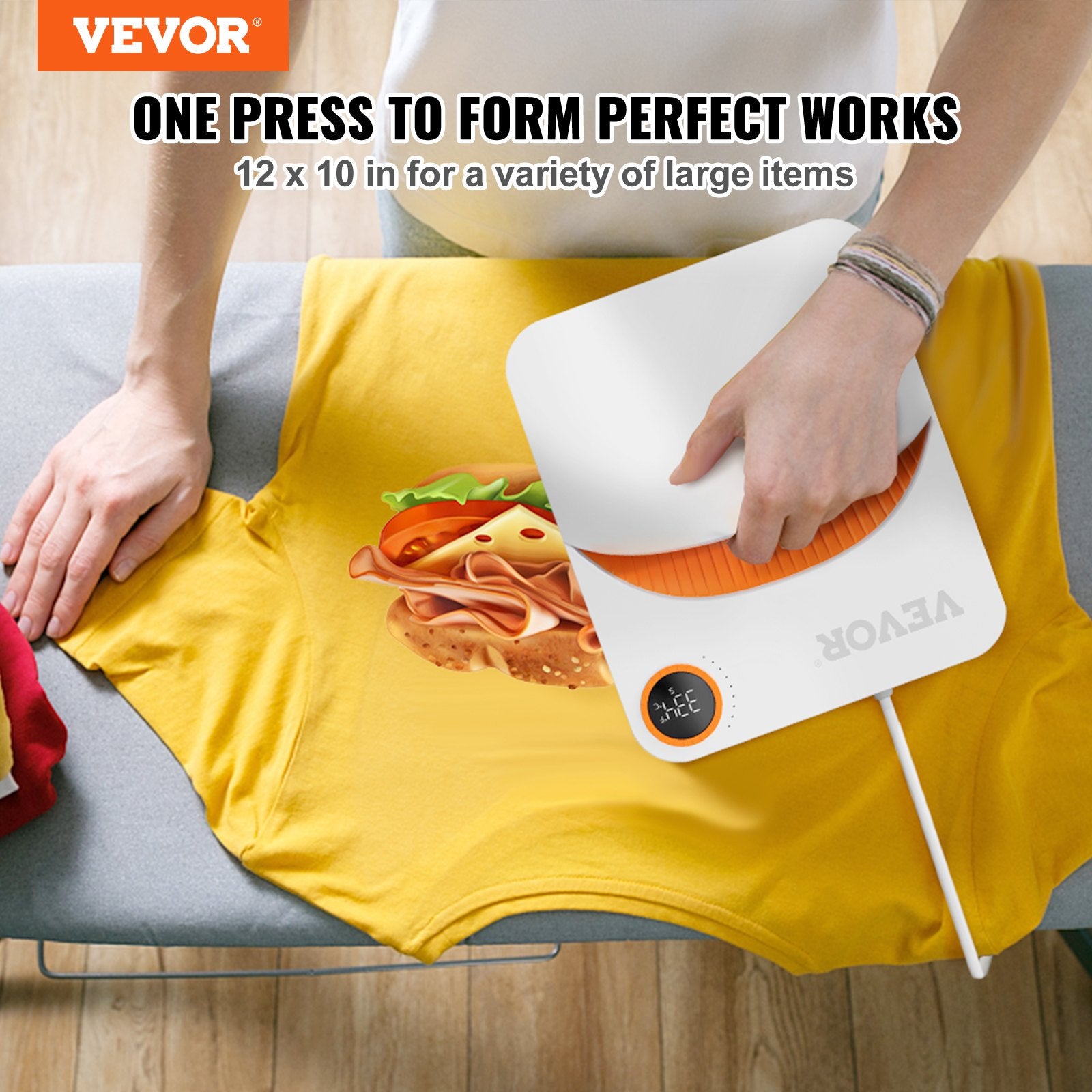 Heat Press 12 x 10 in Portable Easy Press Sublimation Transfer DIY T-shirt V952-BXSTHJYCD1210N9ICV3